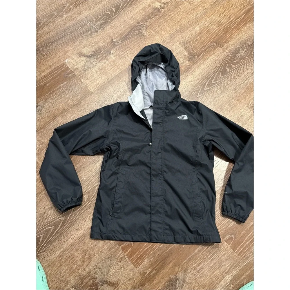 Authentic  The North Face Girls' Resolve Reflective Jacket,  Black  Size L14/16